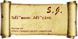 Sámson Jácint névjegykártya